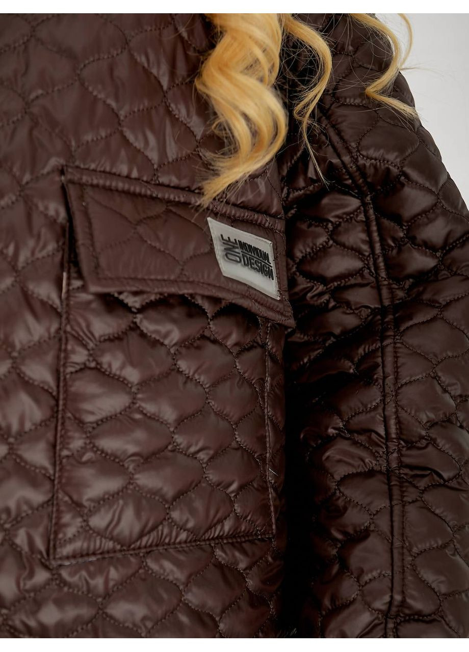 Темно-коричневая демисезонная куртка ветровка Garna