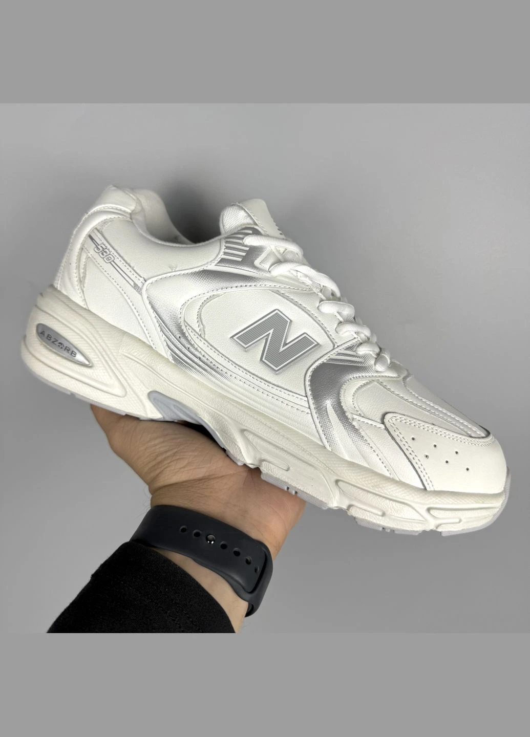 Белые зимние кроссовки зимние мужские и женские new balance 530 winter white gray fur | нью беланс 530 белые серые с мехом No Brand