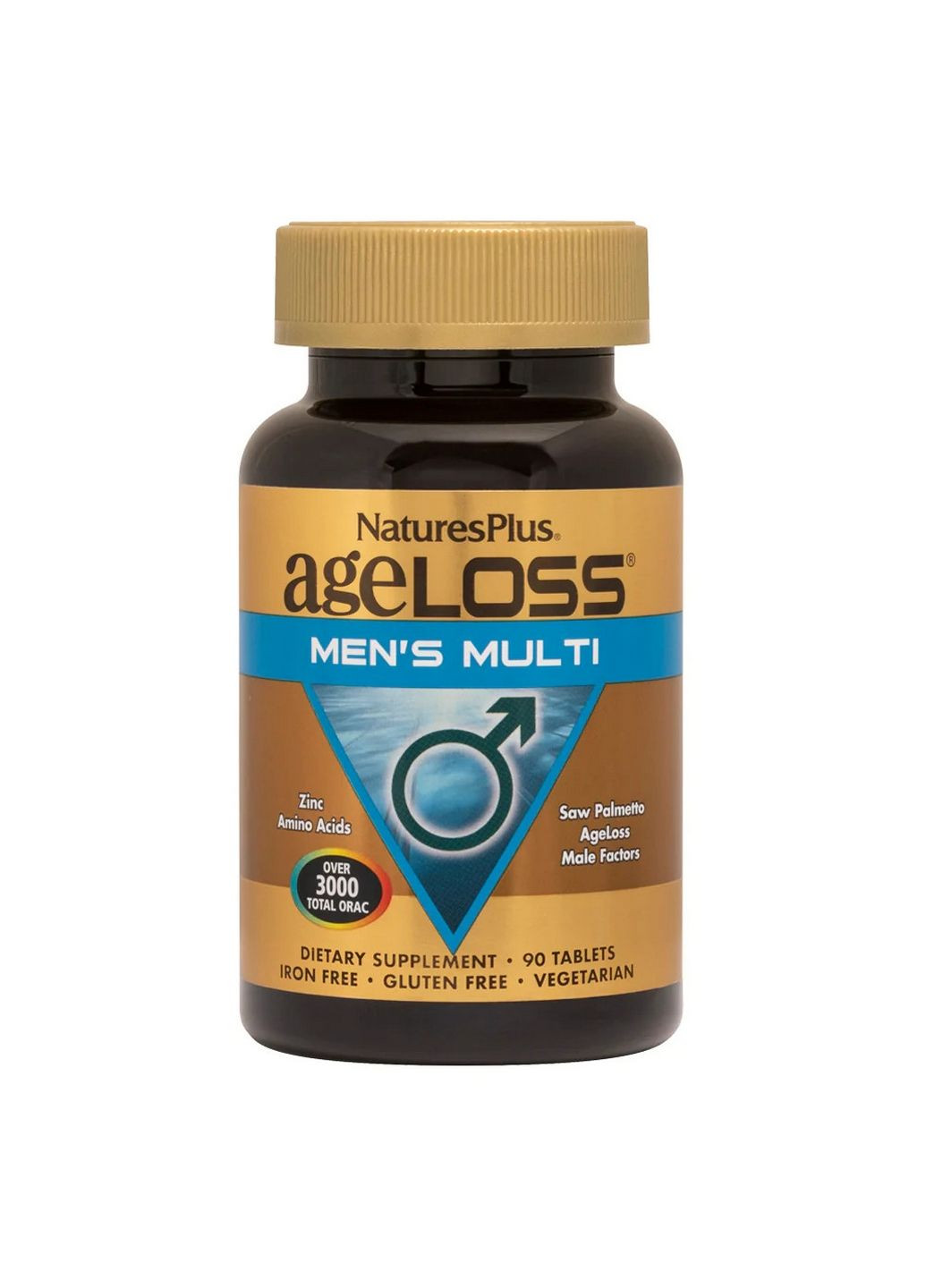 Вітаміни та мінерали AgeLoss Mens Multi, 90 таблеток Natures Plus (293338209)