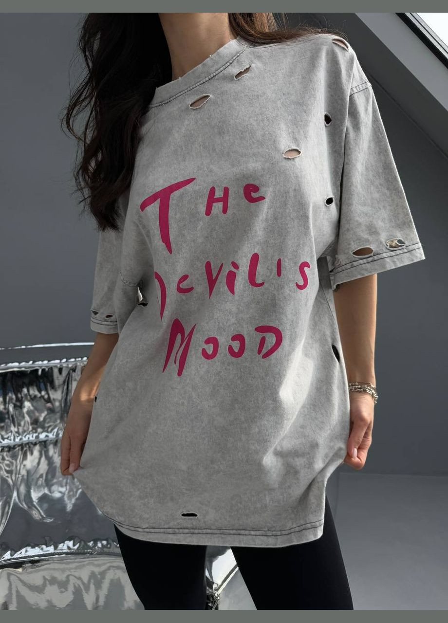 Жіноча сіра футболка No Brand - (333830423)