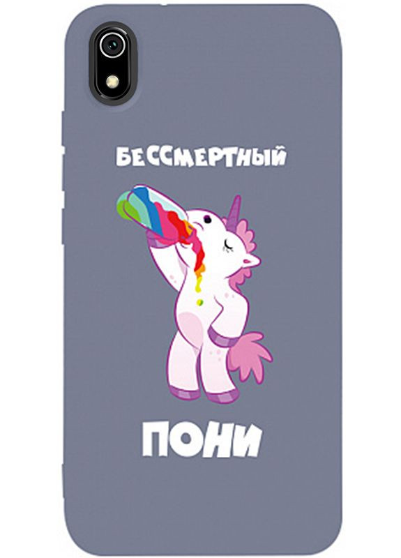 Чехол-накладка Matt TPU 2mm Print Case Xiaomi Redmi 7A #20 Unicorn Drink Lavander Grey Toto (301780865)