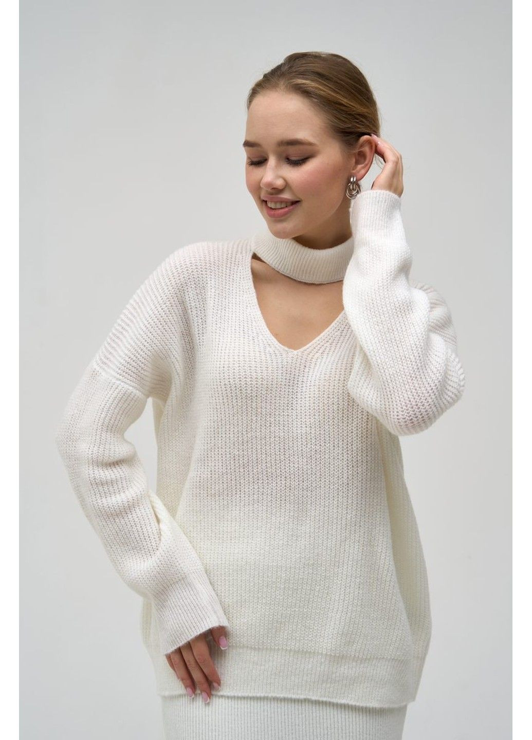 Білий зимовий джемпер jw936 Sewel