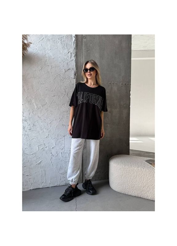 Футболка зі стразами California, Розмір Одягу One Size, Колір Чорний Madmext - (354697508)