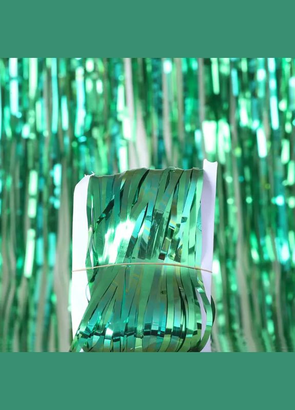 Дождик на фотозону с голограммой 1 м 1 м зеленый Jannet Дощик (316333877)