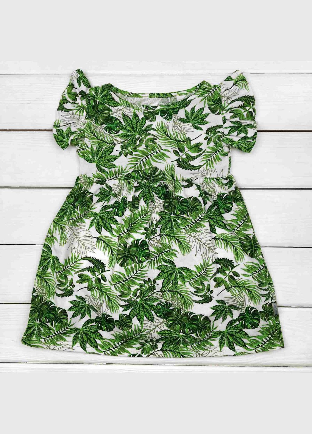 Комбинированное платье dexter`s из легкой принтованой ткани папоротник зеленый;белый dexter's (290416691)