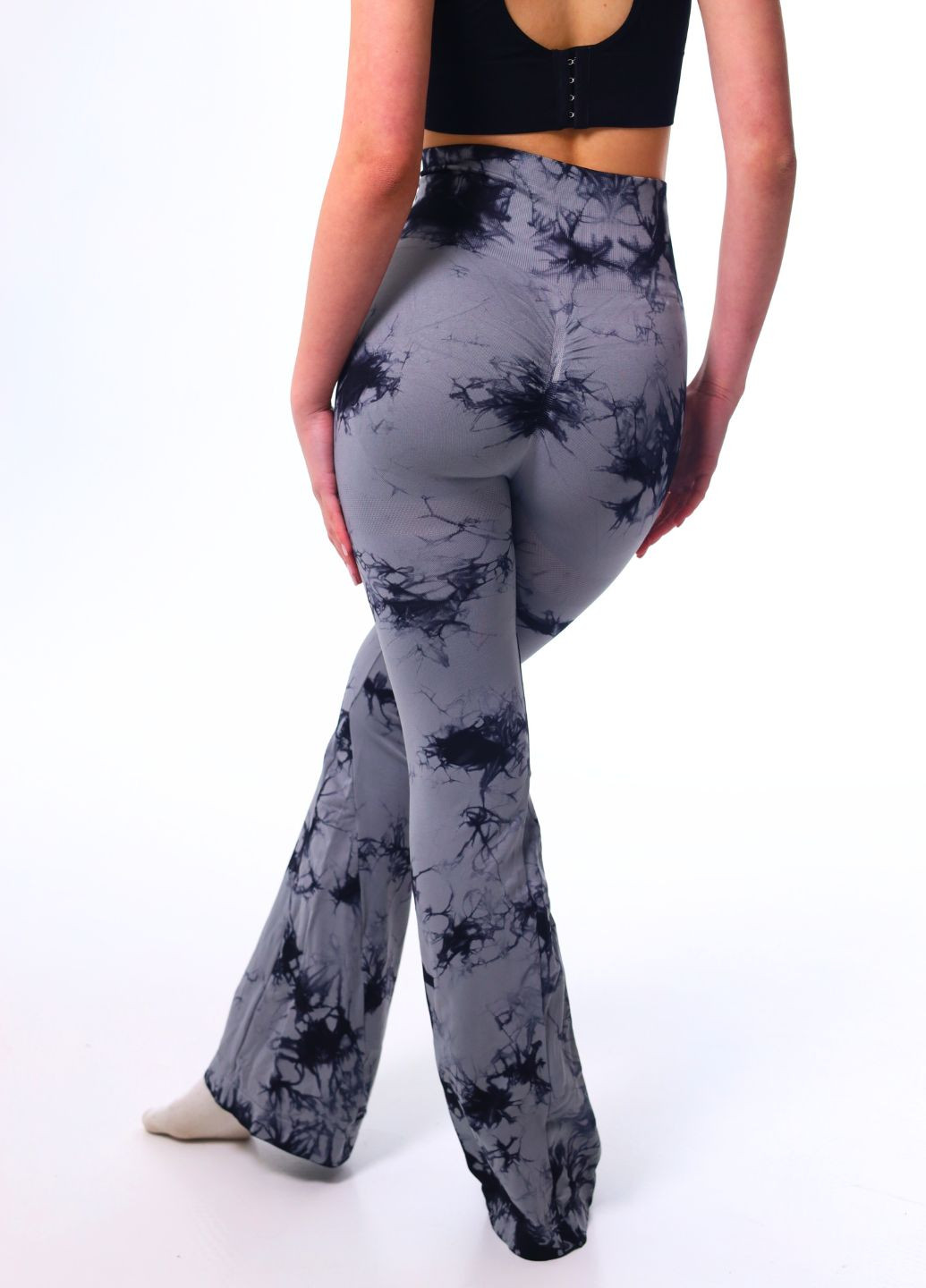 Лосини тай-дай з високою посадкою та розкльошеним низом (70135) FitFiesta (329436898)