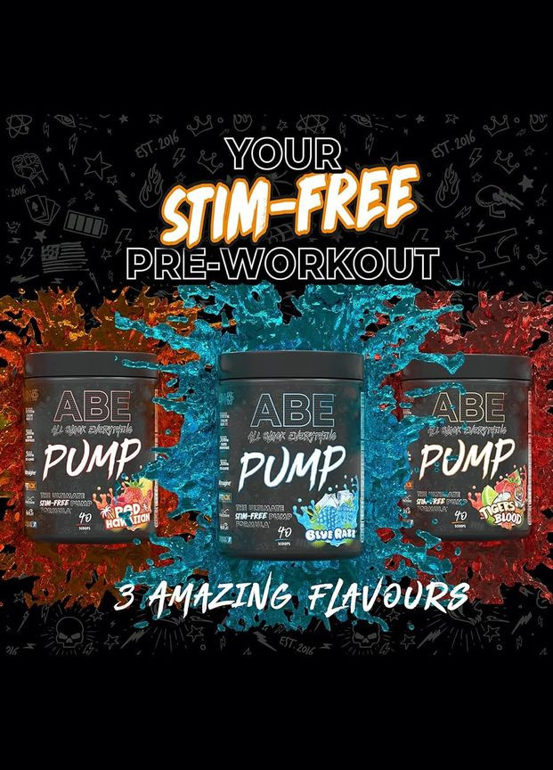 Предтренировочный комплекс ABE Pump 500 g (Blue Razz) Applied Nutrition (296123131)