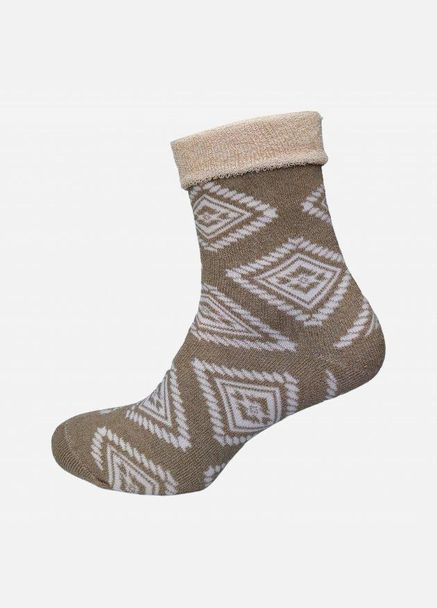 Бежевые набор носков орнамент махра 5 пар Lana (276535941)
