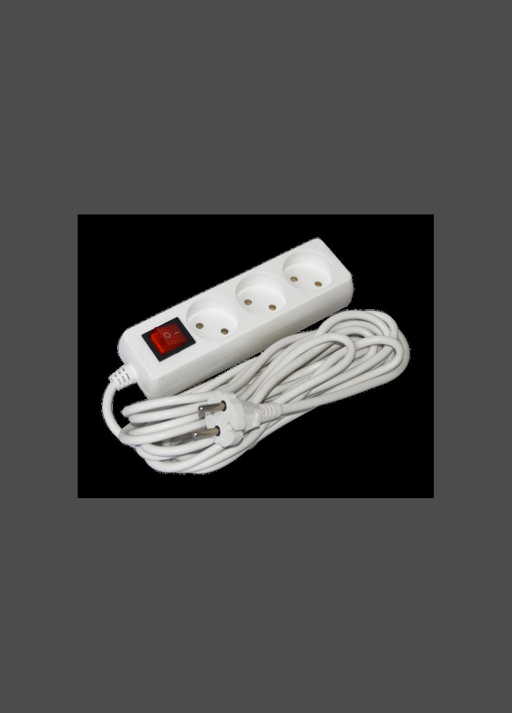 Удлинитель с выключателем 5м 3 гнезда 2Р IP20 [WYP10-06-03-05-S-N-U] STANDART UEC (337156006)