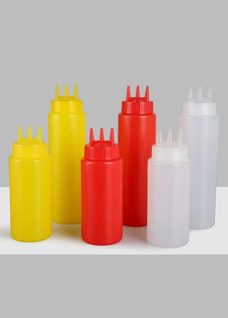 Диспенсер для соусів та сиропів 700мл, білий з трьома носиками Empire (372175804)