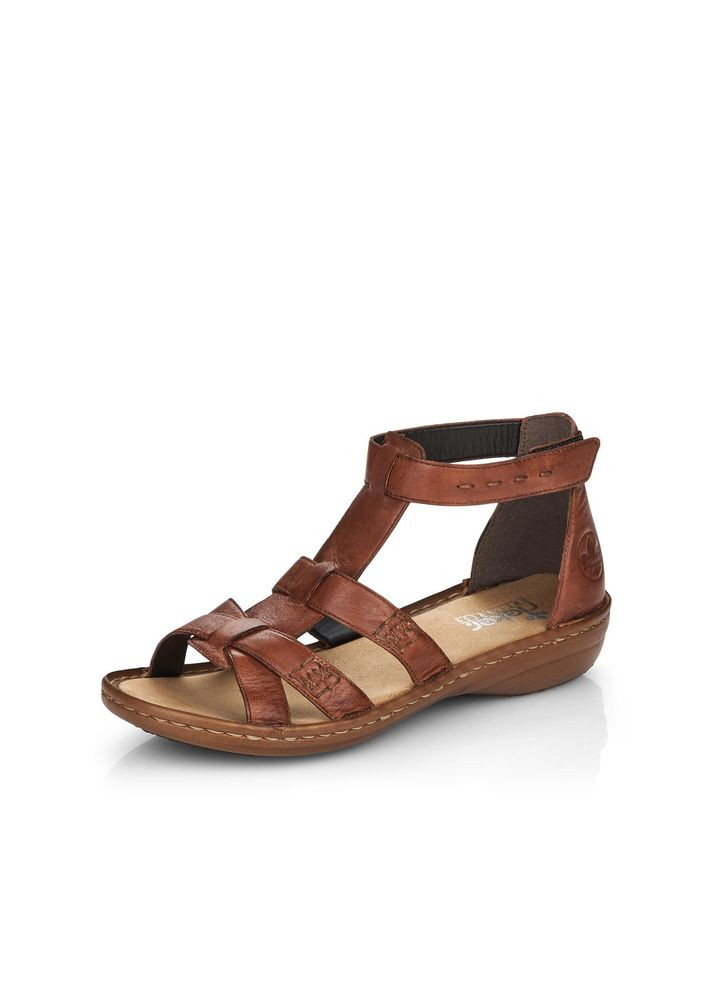 Коричневые босоножки (р) кожа 0-1-1-60860-24 Rieker