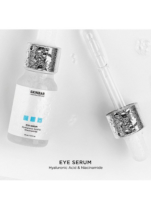 Сироватка для контуру очей з гіалуроновою кислотою і ніацинамідом Hyaluronic Acid & Niacinamide Eye Serum 10ml (837123-351) SKINBAR (368868966)