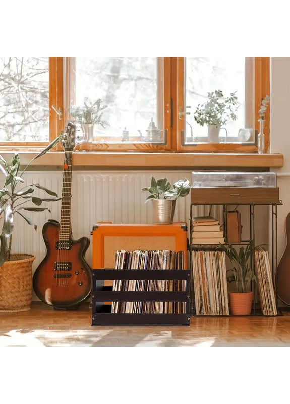 Ящик органайзер для хранения виниловых пластинок No Brand (366303865)