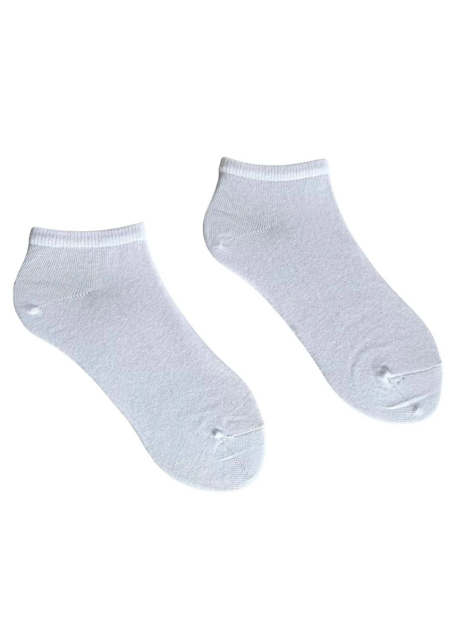 Білі шкарпетки чоловічі короткі з індійської бавовни, білі 113010 44-45 moi FAINI (315493448)