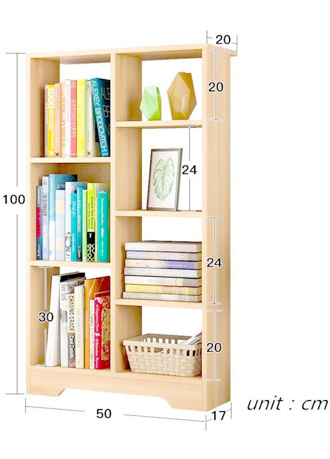 Книжковий стелаж з дерева Свіфт 7 мускат (КПС-071907) No Brand (328080848)