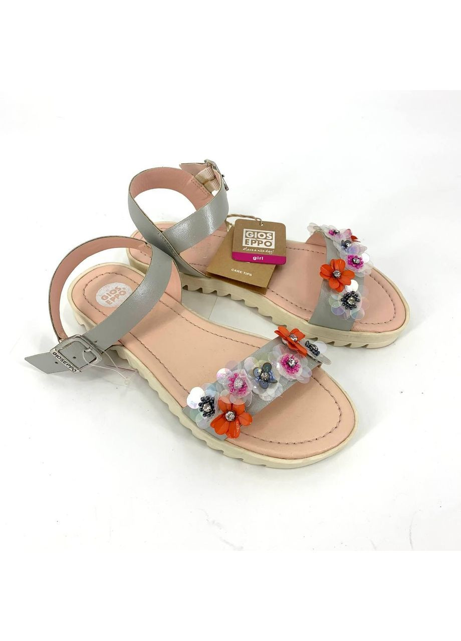 Фиолетовые босоножки gios eppo, арт. 38775, серые/цветы, испания, р. Gioseppo