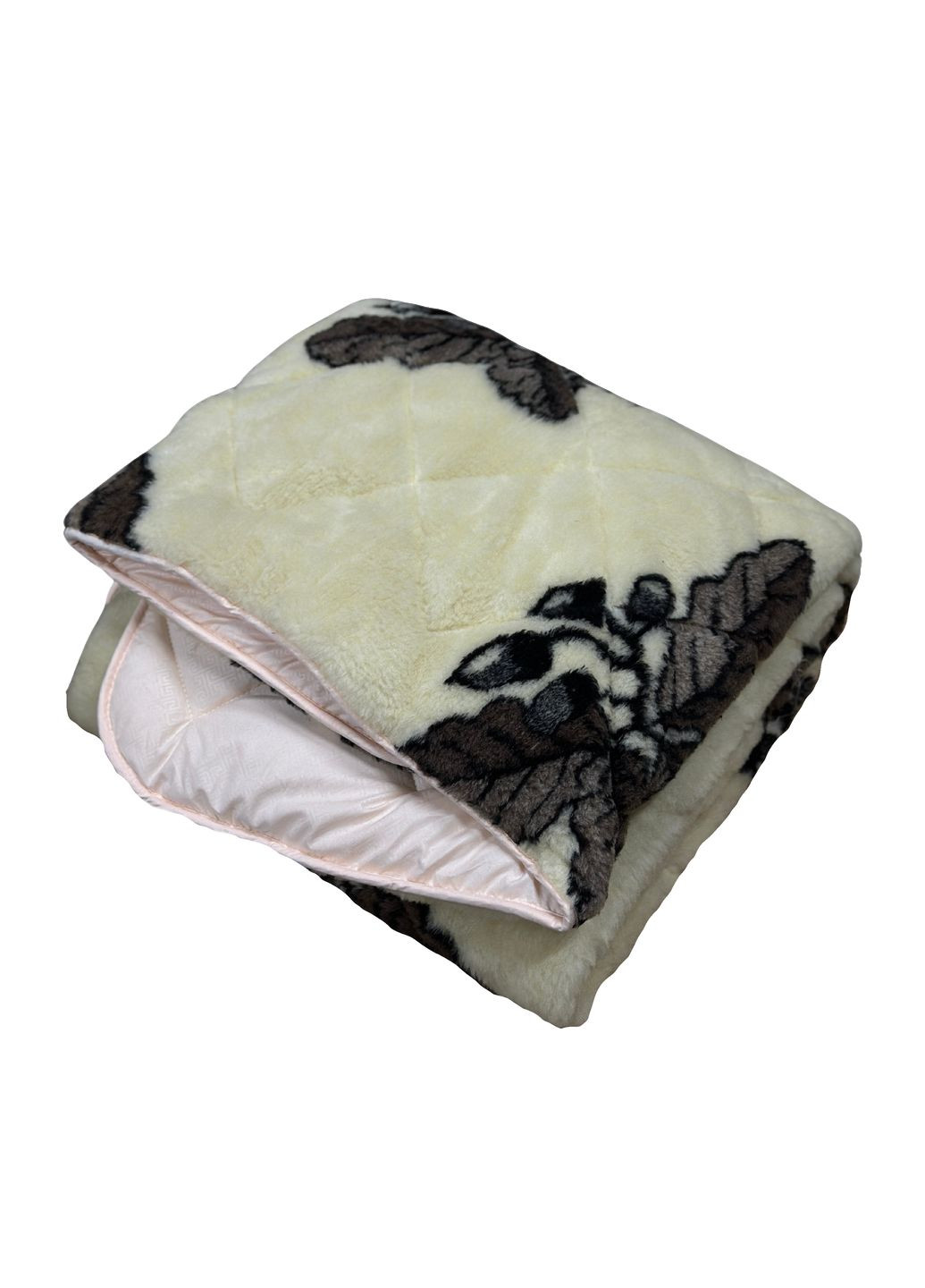 Одеяло меховое двустороннее осень/зима/весна двуспальное 175х210 молочное/пудровое KH7 ODA (351360883)