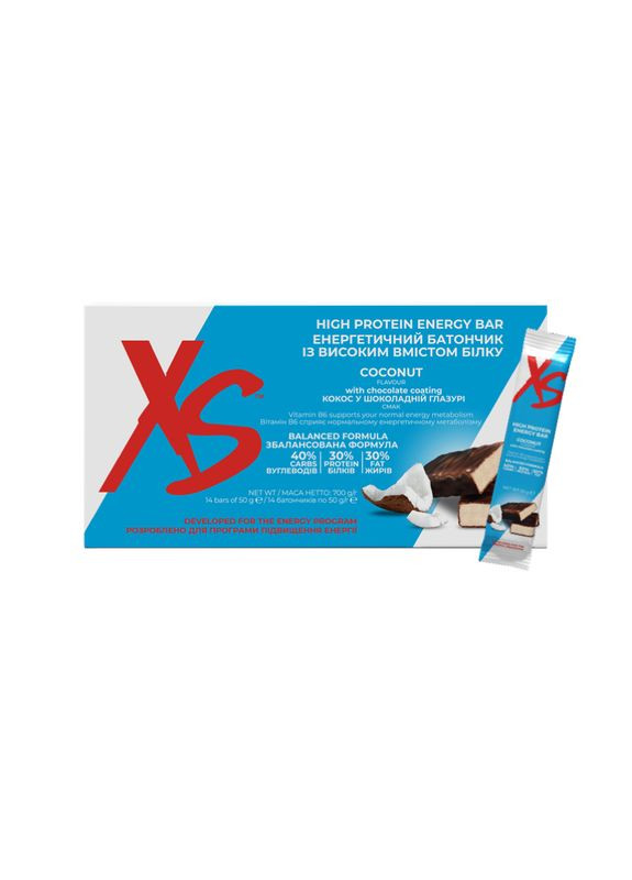 XS™ Энергетический батончик с высоким содержанием белка, вкус «кокос» Amway (370217437)