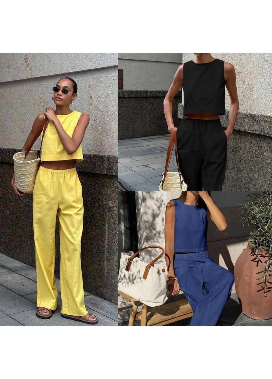 Жіночий стильний комплект: топ та штани Україна (356676904)