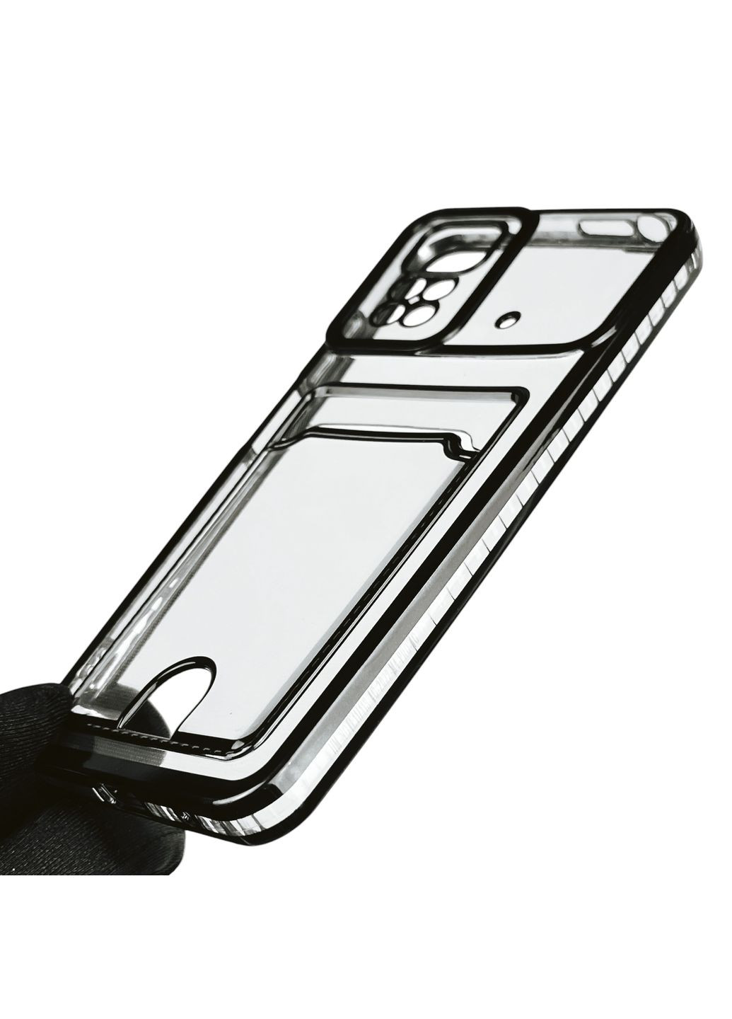 Чехол для Redmi Note 11 4G с чёрной окантовкой с карманом для карт на сяоми редми нот 11 чёрный Xiaomi (366019269)