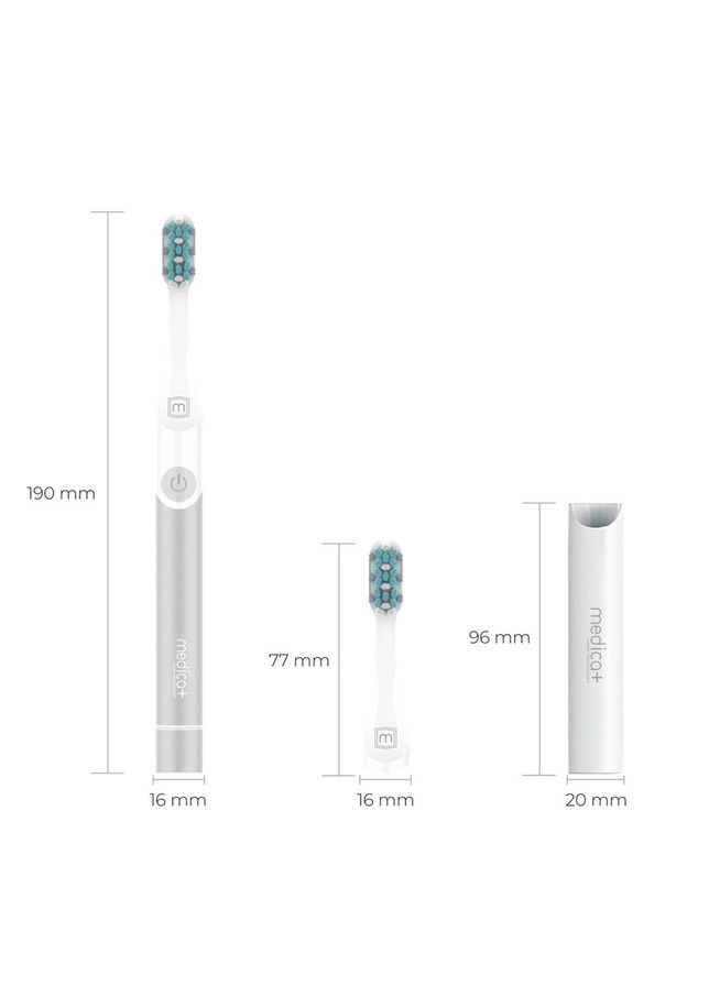 Звуковая зубная щетка Medica+ ProBrush 7.0 Compact Silver гарантия 1 год Medica+ (306632951)