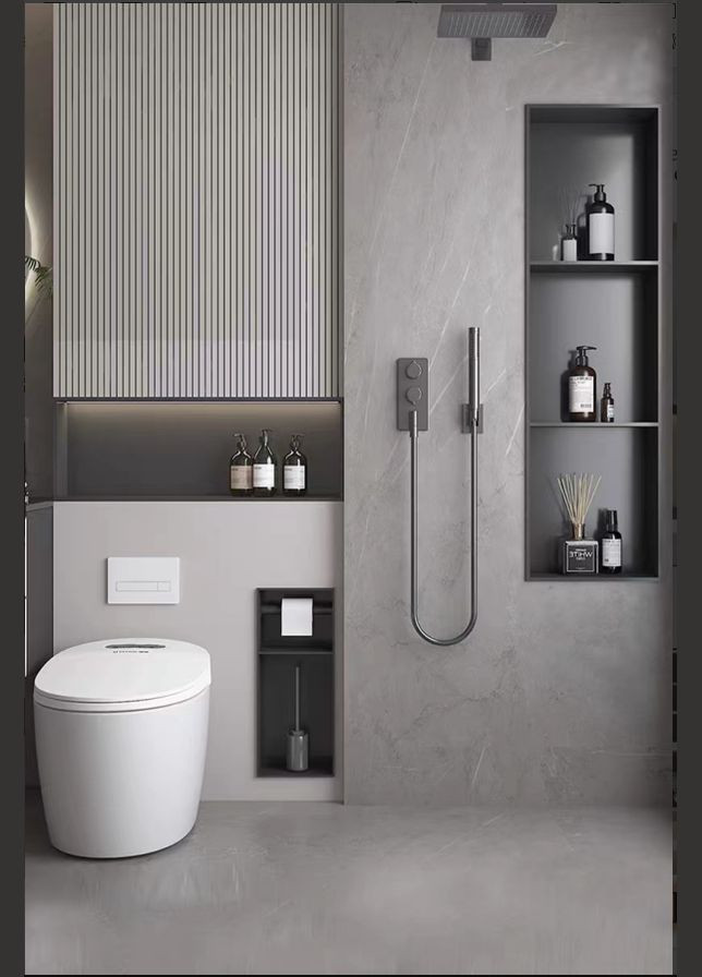 Полка в туалет металлическая встроенная черная TB-78 Nett (336933062)