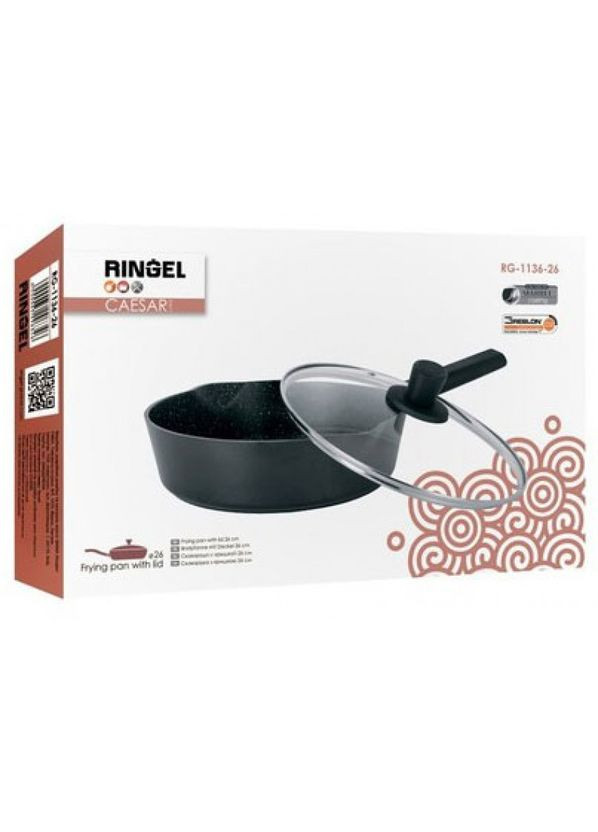Сковорода Caesar глубокая с крышкой 26 см (RG-1136-26) Ringel (317203642)