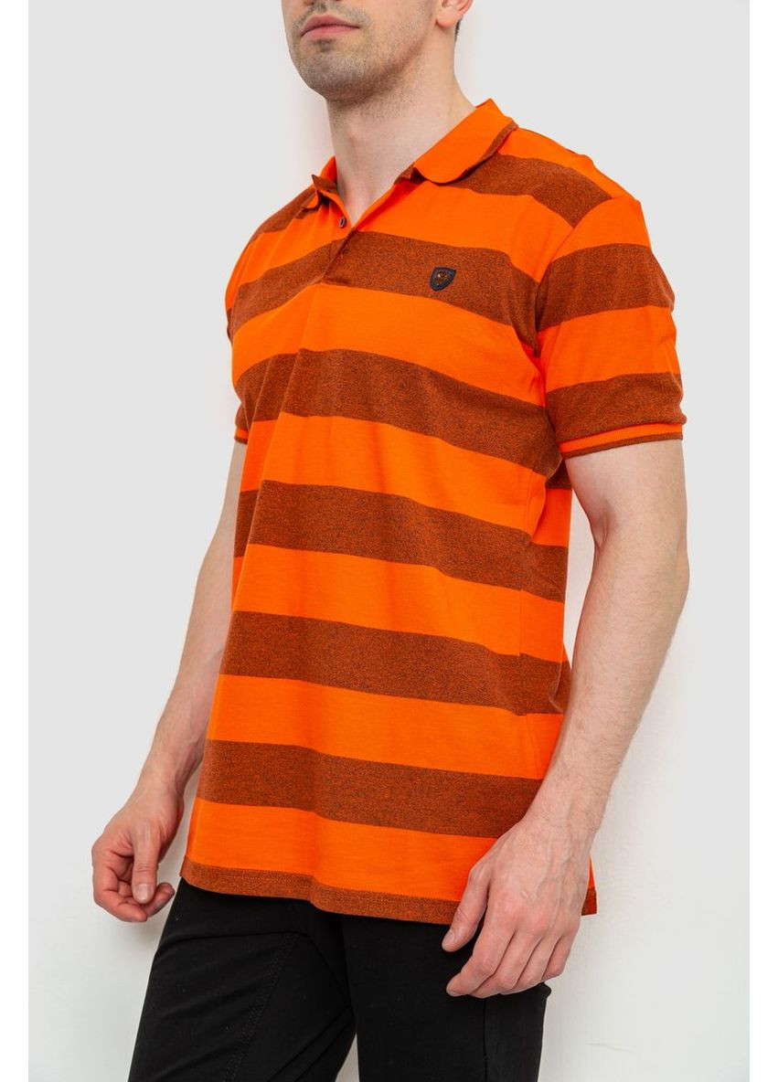 Оранжевая футболка-поло мужское в полоску, 214r6187 для мужчин Ager