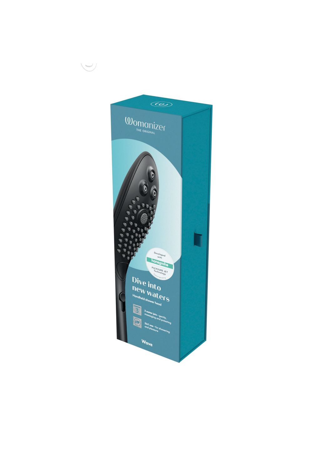 Насадка-стимулятор для душу 2в1 Wave Black, масажер для інтимних зон Womanizer (335387427)