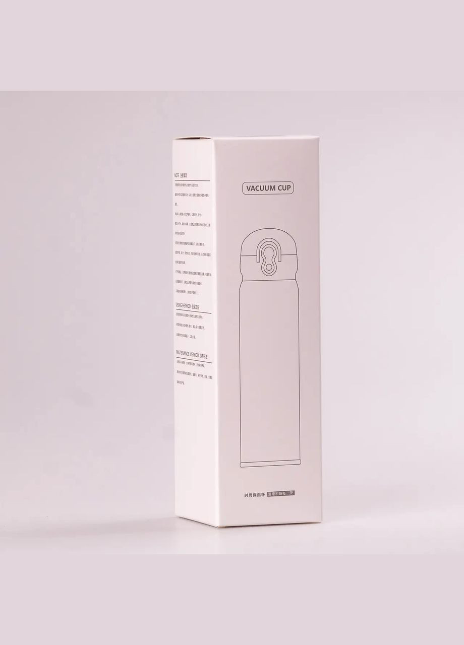 Термос із поїлкою з нержавійки 350 мл Бежевий HPGM80120500BE Happy Life (306849758)