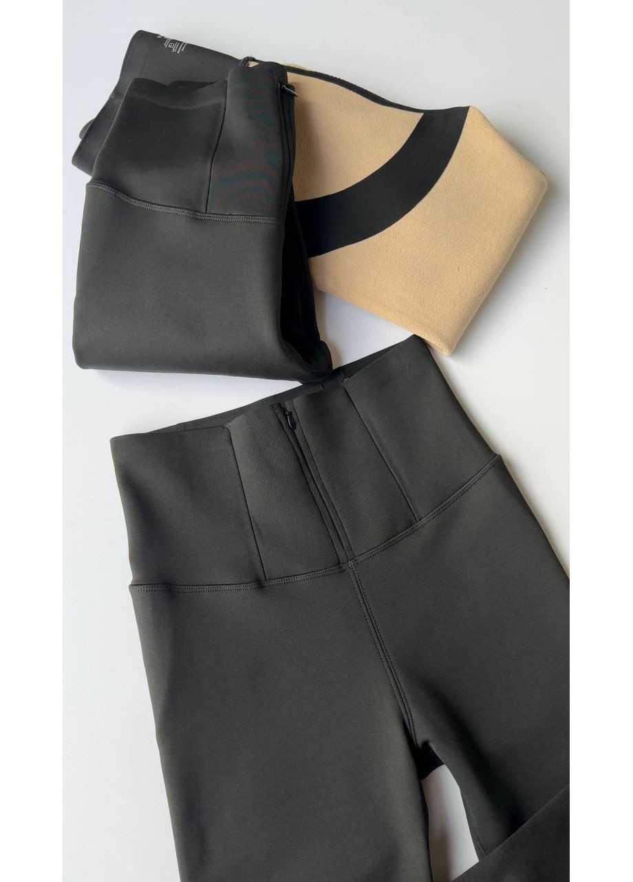 Черные зимние леггинсы лосины Sport