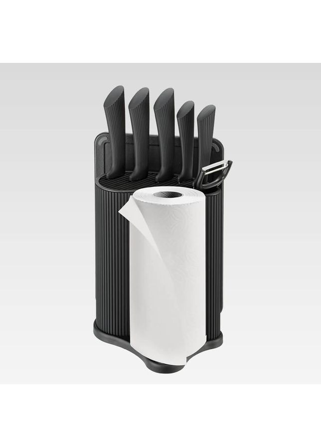 Набір ножів з обробною дошкою MR-1413-BLACK, 8 предметів Maestro чорний,