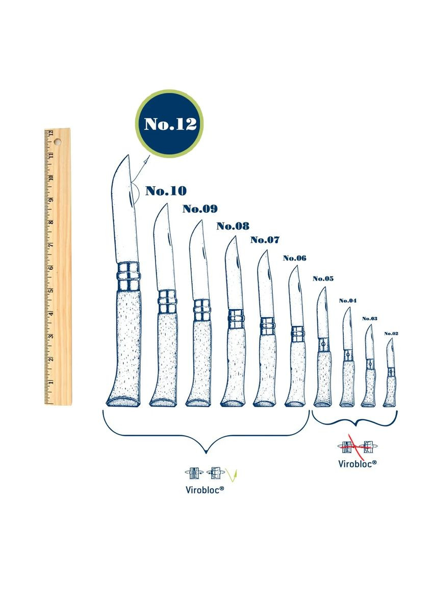 Нож кухонный Carbon Steel No.12 углеродистая сталь (113120) Opinel (363132380)