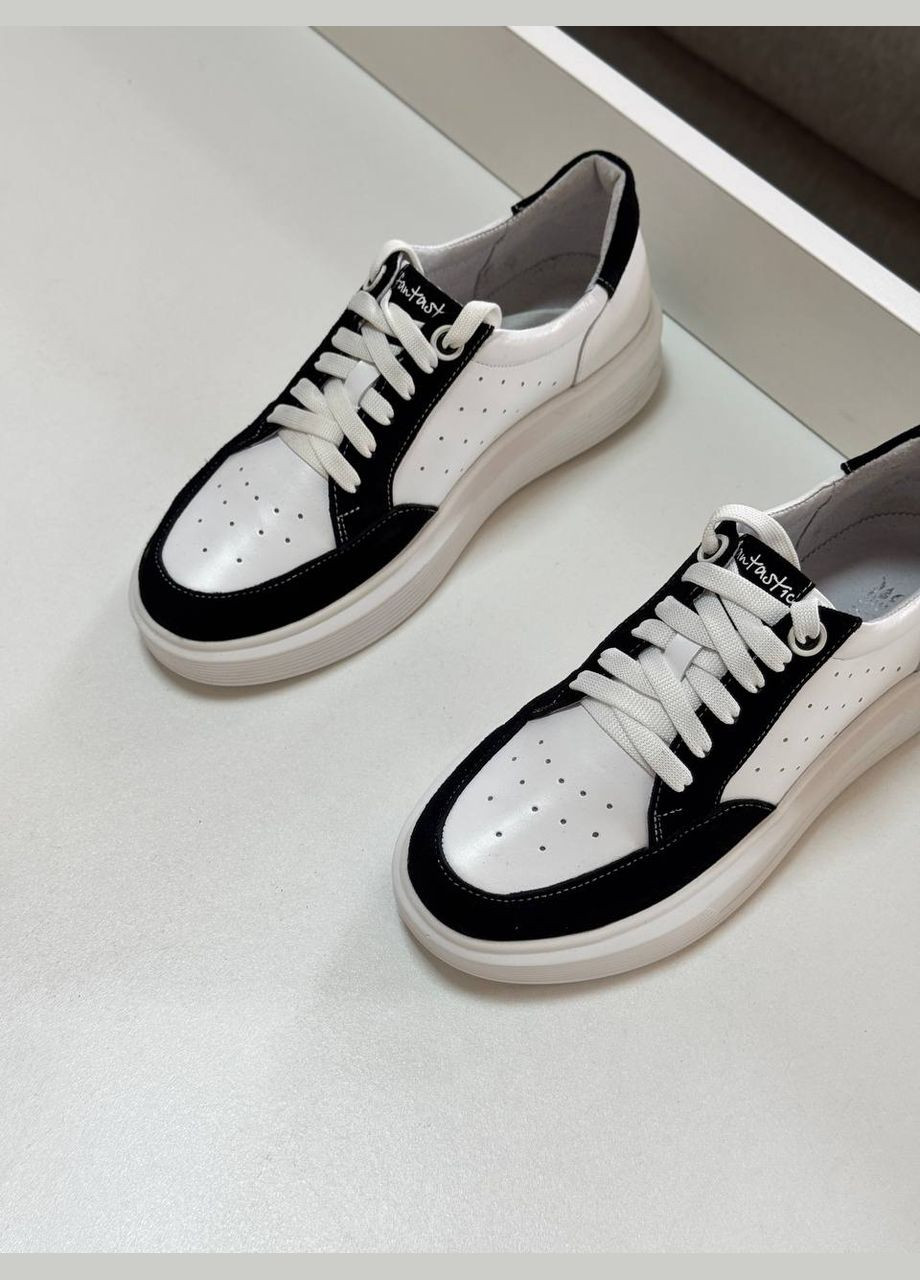 Черно-белые женские кеды Prellesta