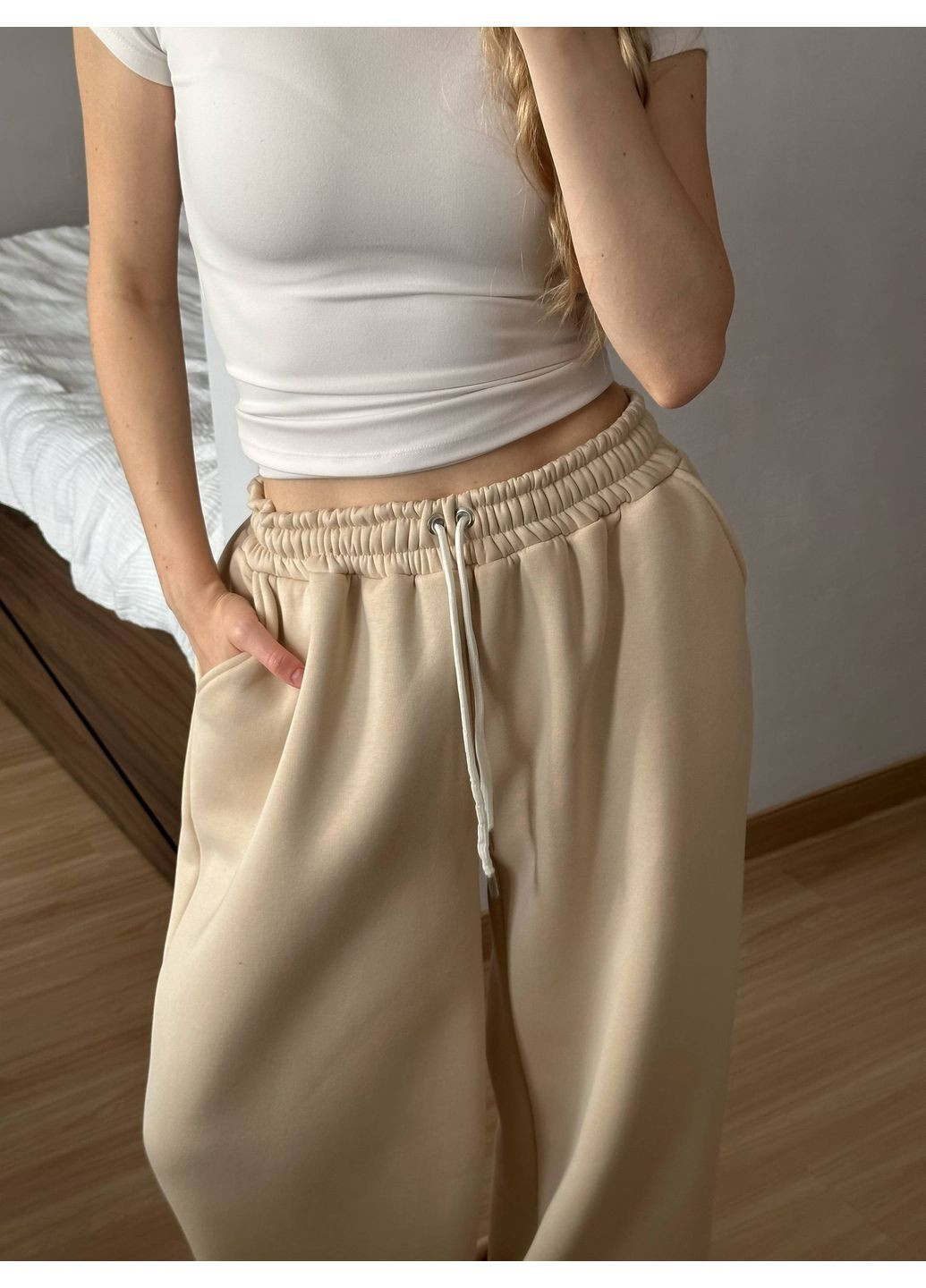 Жіночі штани вільного крою на флісі Avanti (365730664)