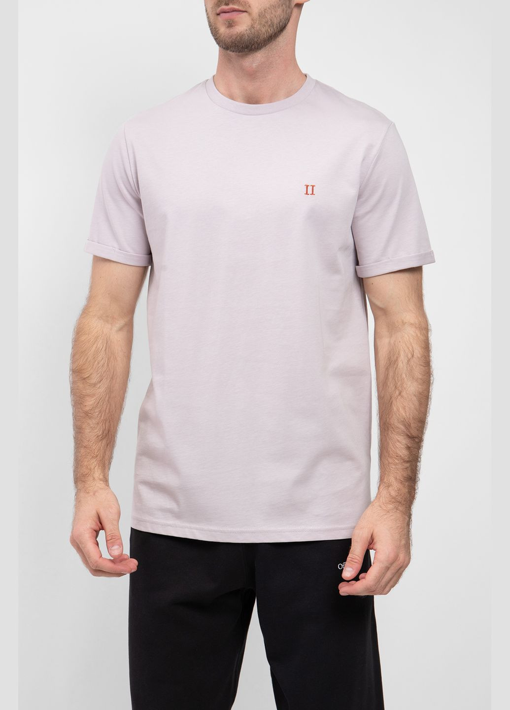 Бежевая бежевая хлопковая футболка с вышивкой Les Deux