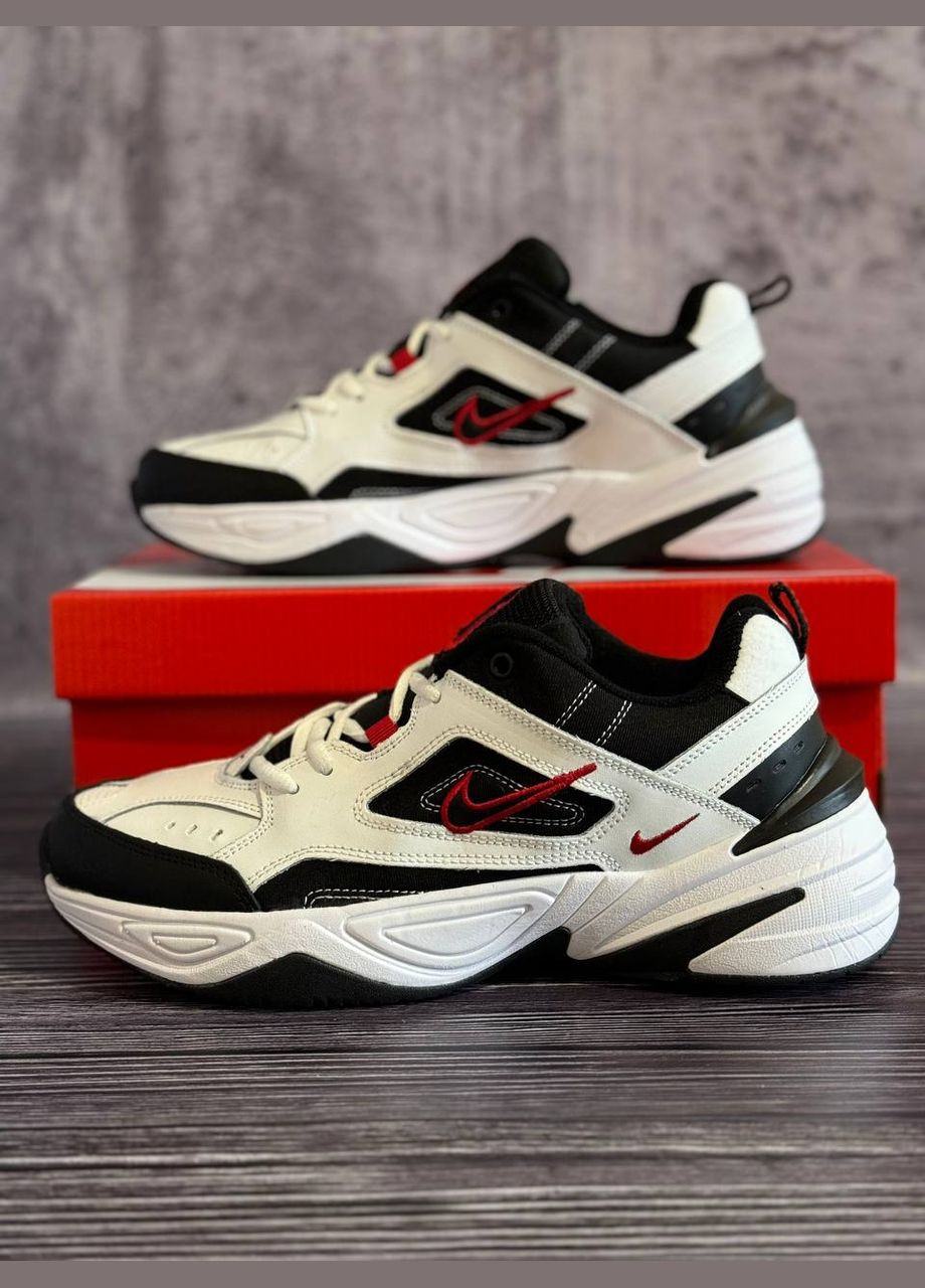 Цветные всесезонные кроссовки Vakko Nike M2K Tekno White Black Red