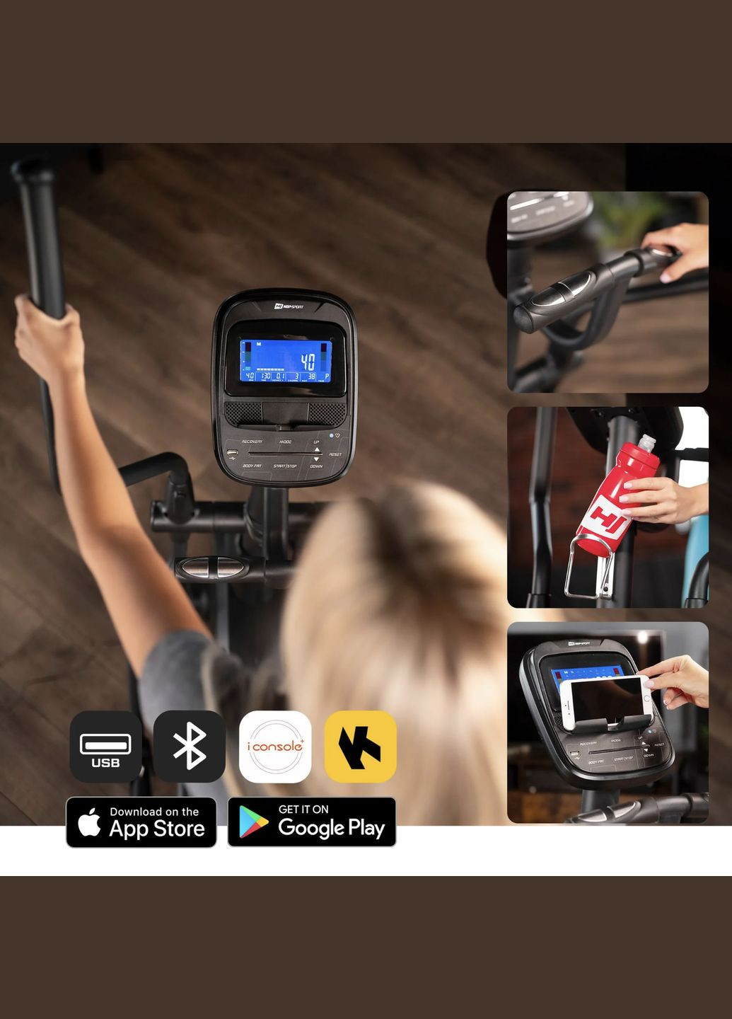 Орбітрек HS-160CF Stage електромагнітний сірий Hop-Sport (322415216)