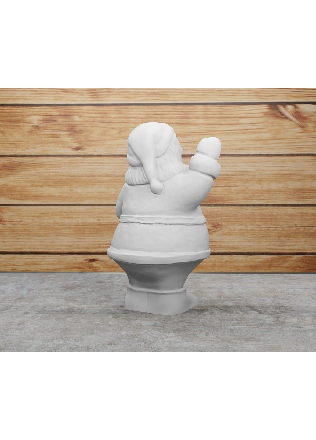 Фігурка. Рокобільний Санта Клаус (святий Миколай, дід мороз) з піднятою рукою ЗаСвіт (280940475)