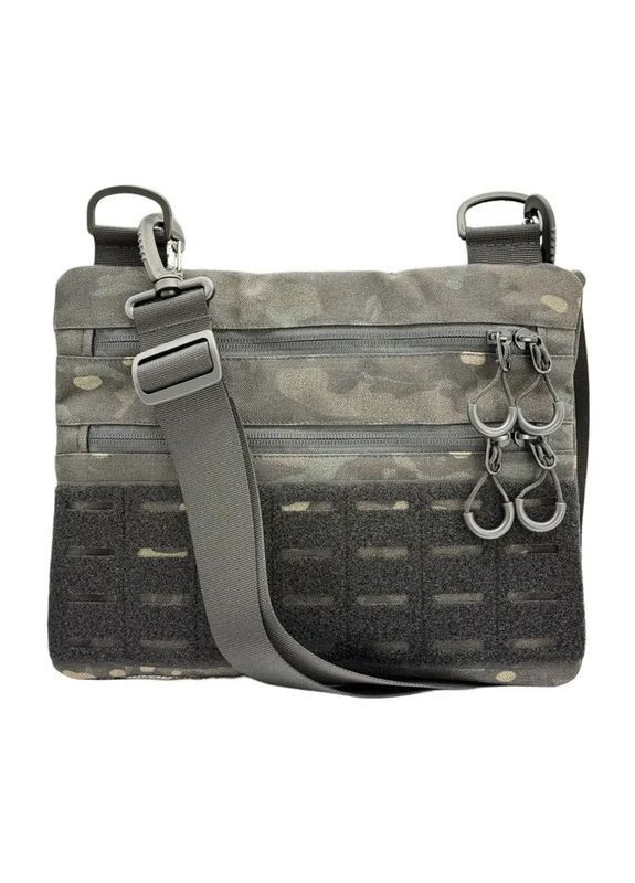 Мужская сумка через плечо, RoKit Multicam Black M с патч панелью, Мужская сумка через плечо под патчи. HardKIT 9377223-HK (370140812)