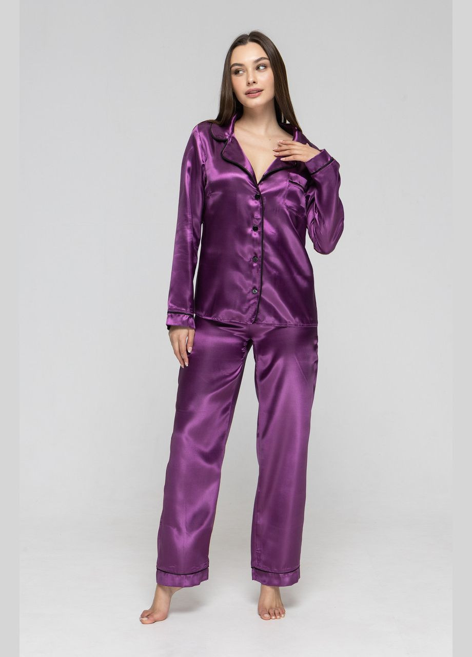 Фиолетовая всесезон пижама (рубашка + брюки) рубашка + брюки GorLin