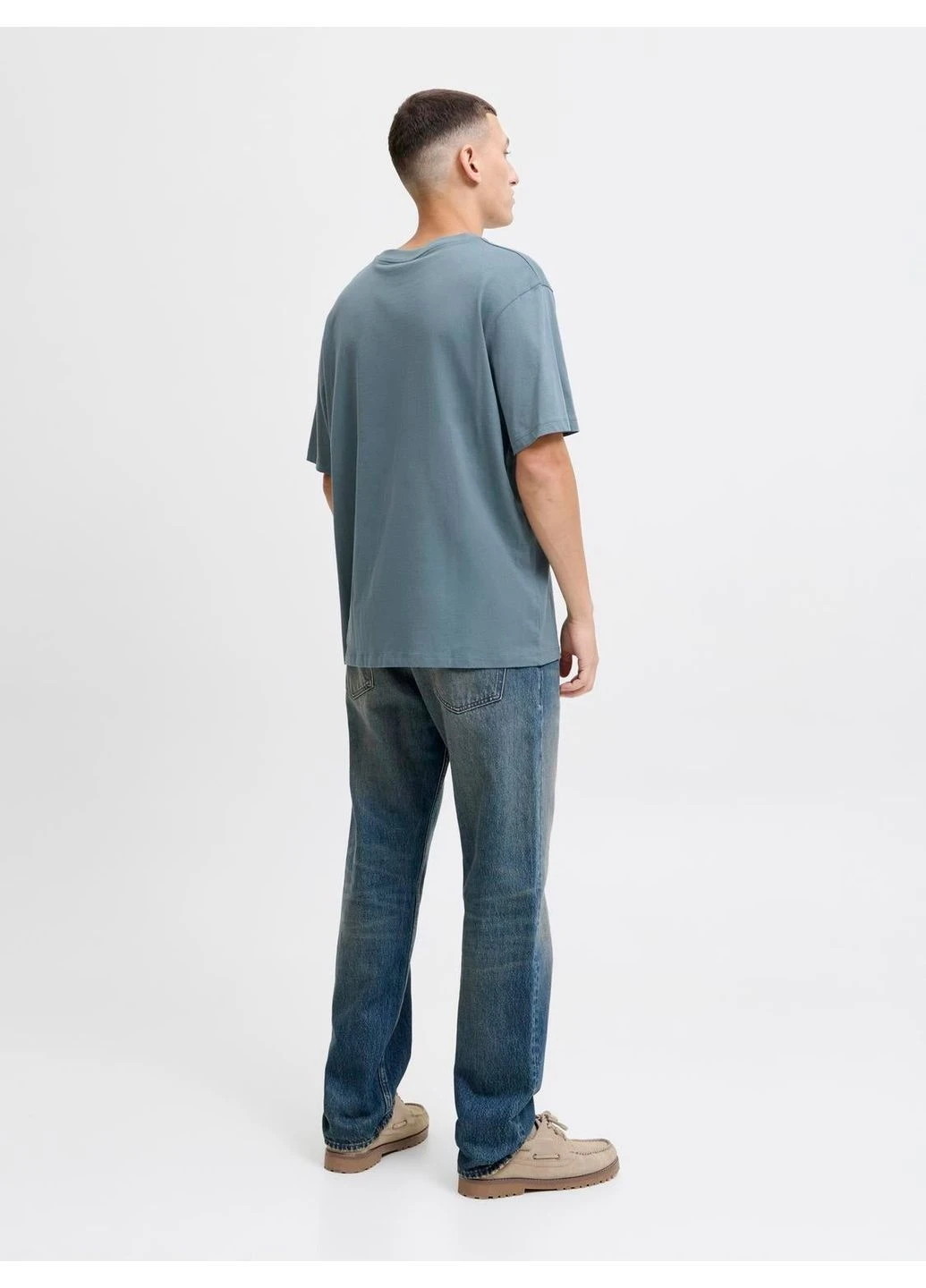 Світло-синя футболка basic,блідо-синій з принтом,jack&jones Jack & Jones