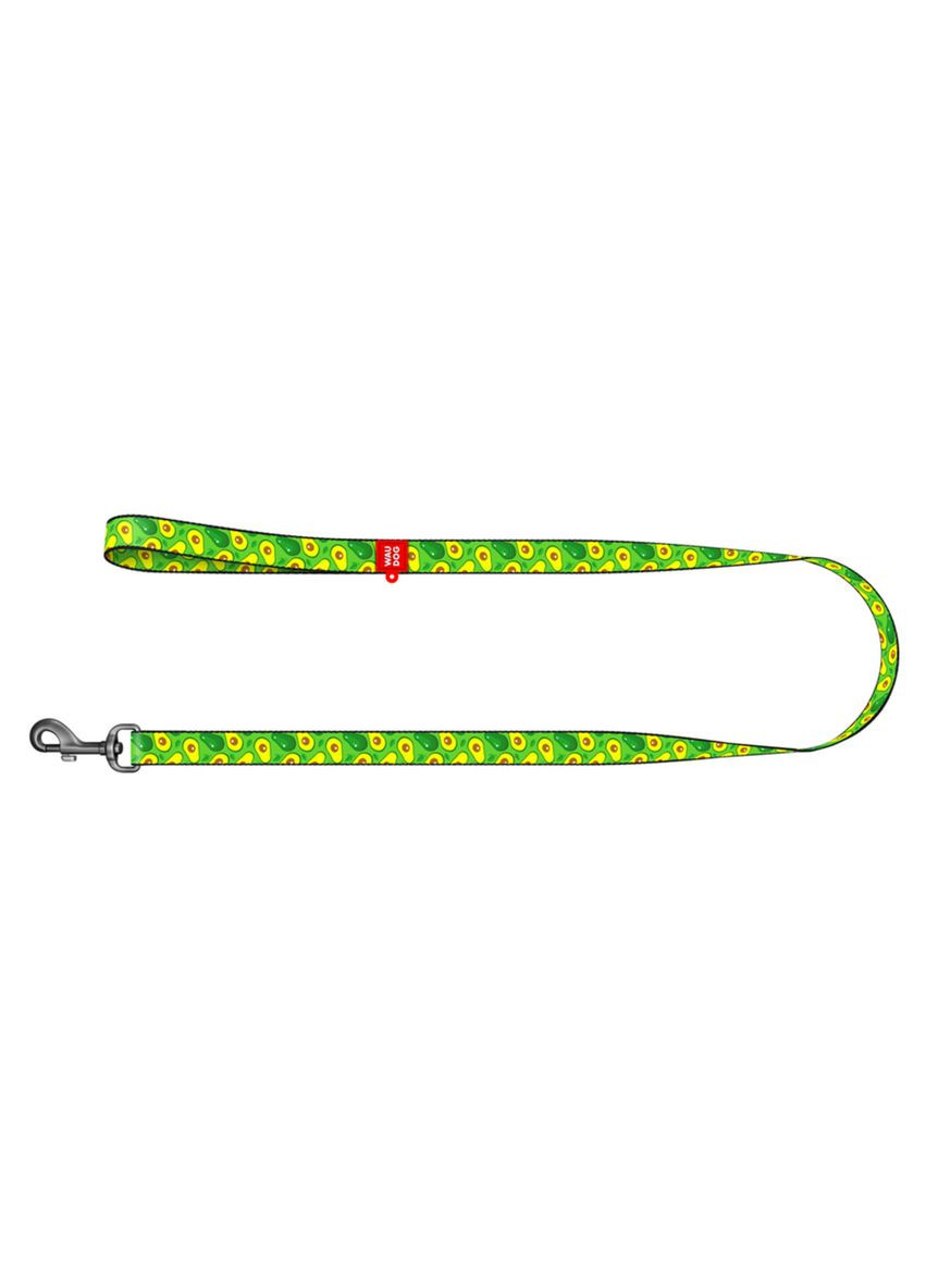 Поводок для собак нейлоновый Nylon, рисунок "Авокадо", Ш 15 мм, Дл 122 см WAUDOG (279561532)