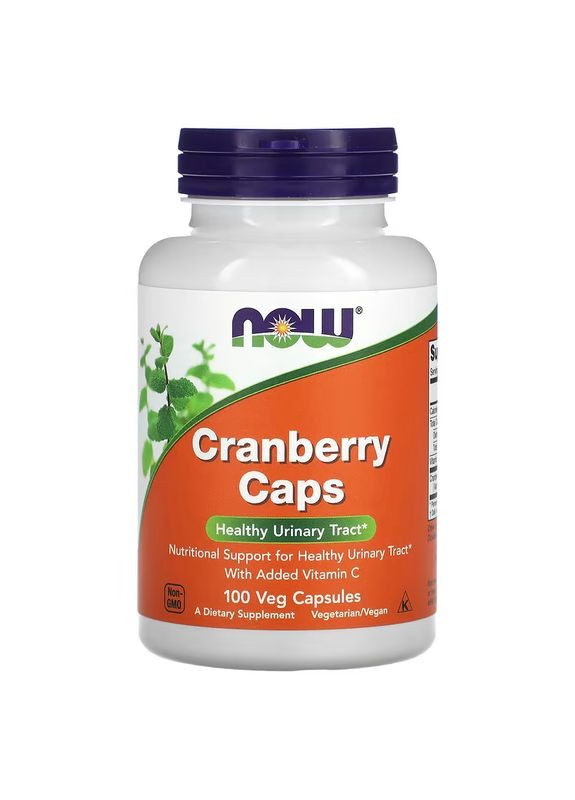 Клюква в капсулах, Cranberry, 100 вегетарианских капсул Now Foods (322286275)