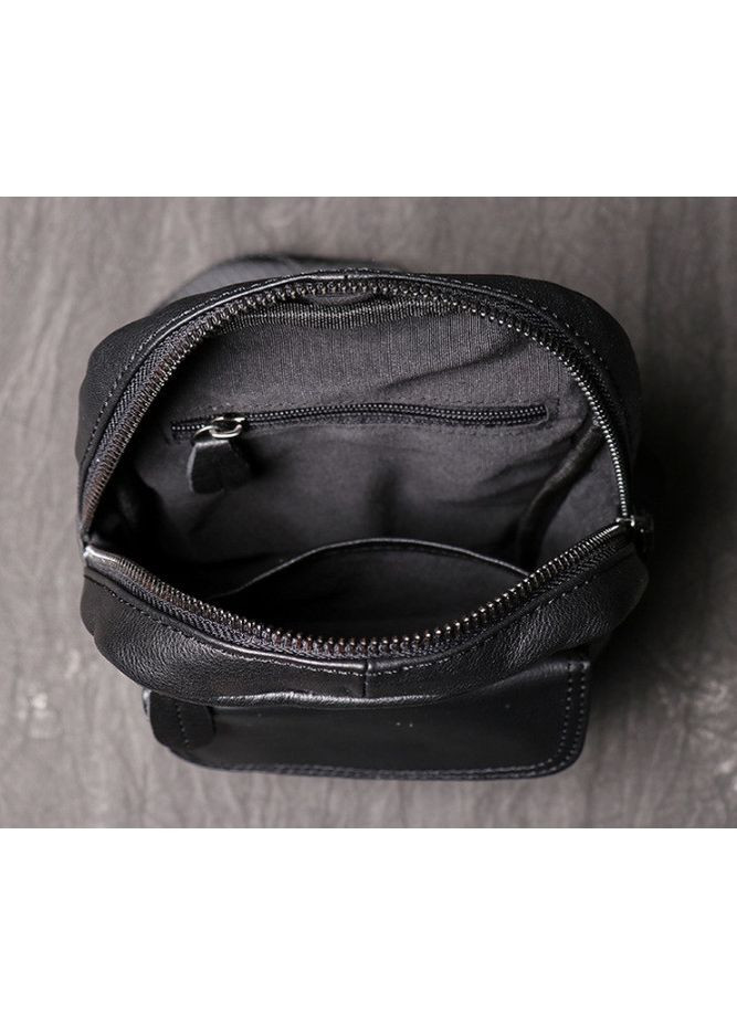 Чоловіча сумка з натуральної шкіри чорна ProDobro (363258896)