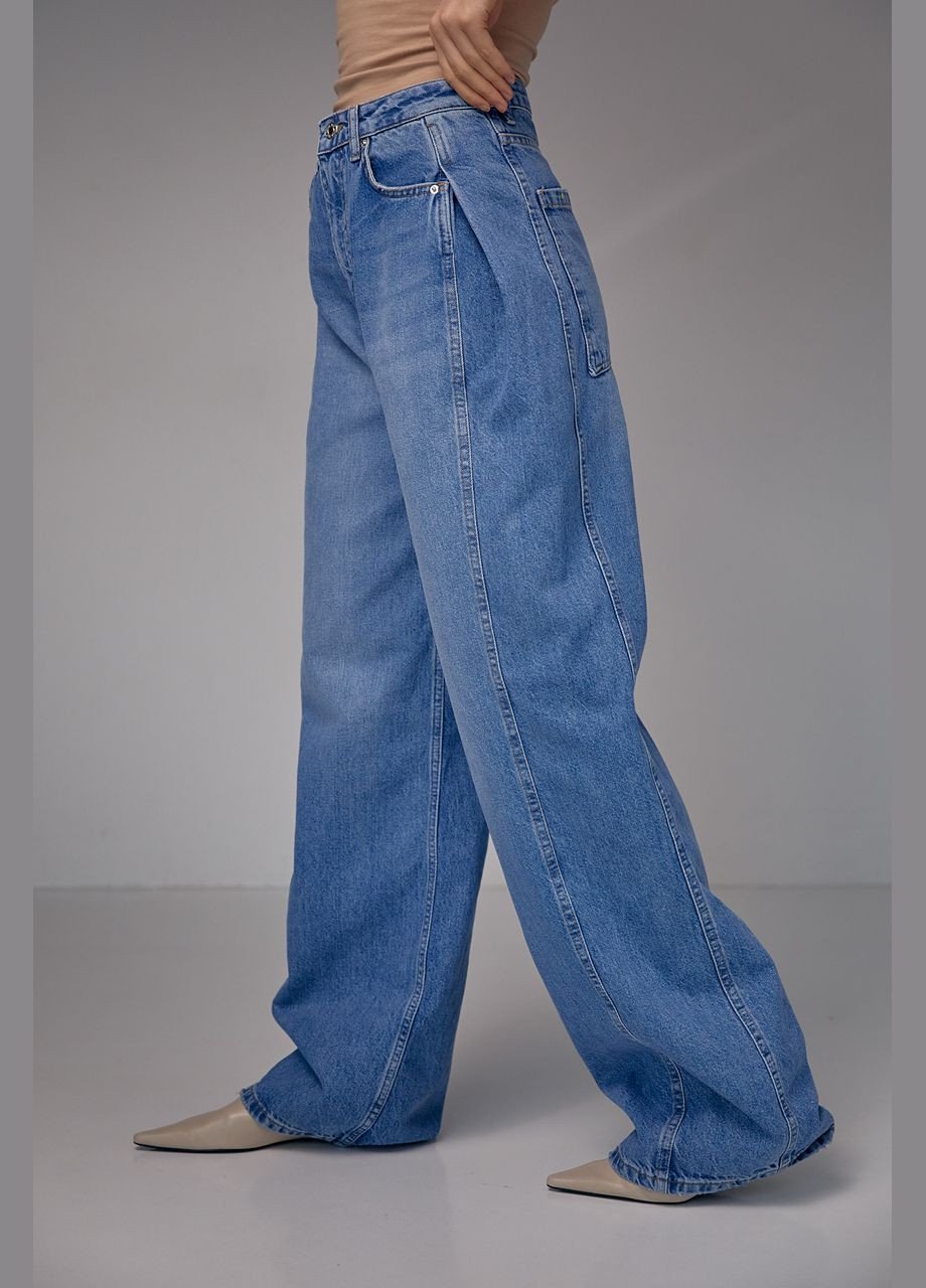 Женские широкие джинсы baggy 13209 Lurex - (292252832)