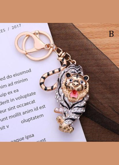 Креативный модный брелоки подвеска в виде тигр с кристаллами No Brand (292319822)