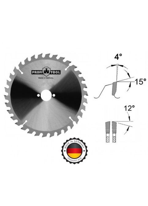 Диск пильный 160х2,6х1,6х20 мм Z=18 форма зубца W (ATB) наклон зубца 16° продольная резка массив дерева пласти (11799) Profitool (298575079)