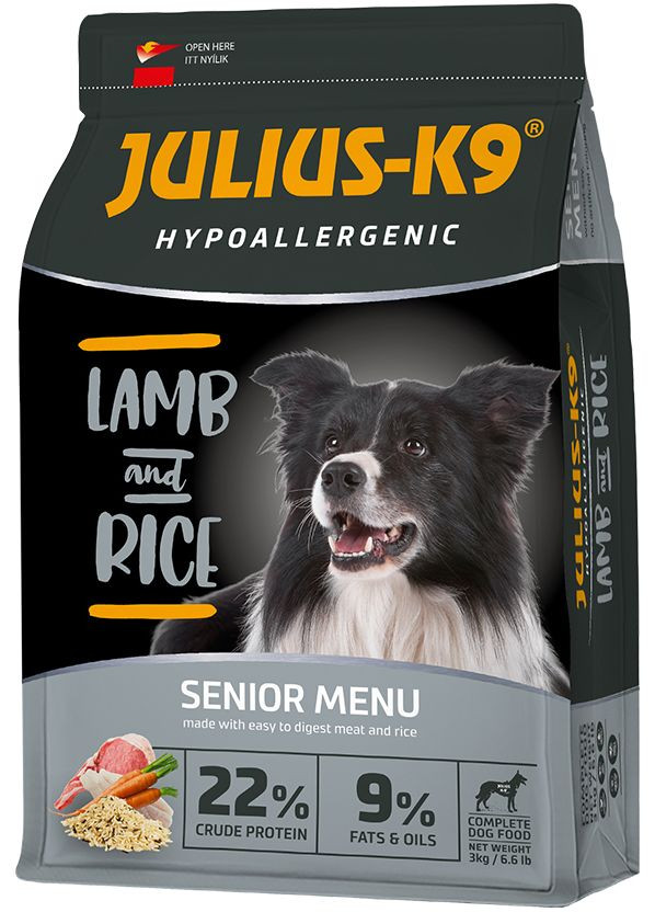 Сухой гипоаллергенный корм для собак высшего качества старшего возраста или собак, склонных к полноте 3 кг (5998274312750) Julius-K9 (279573441)