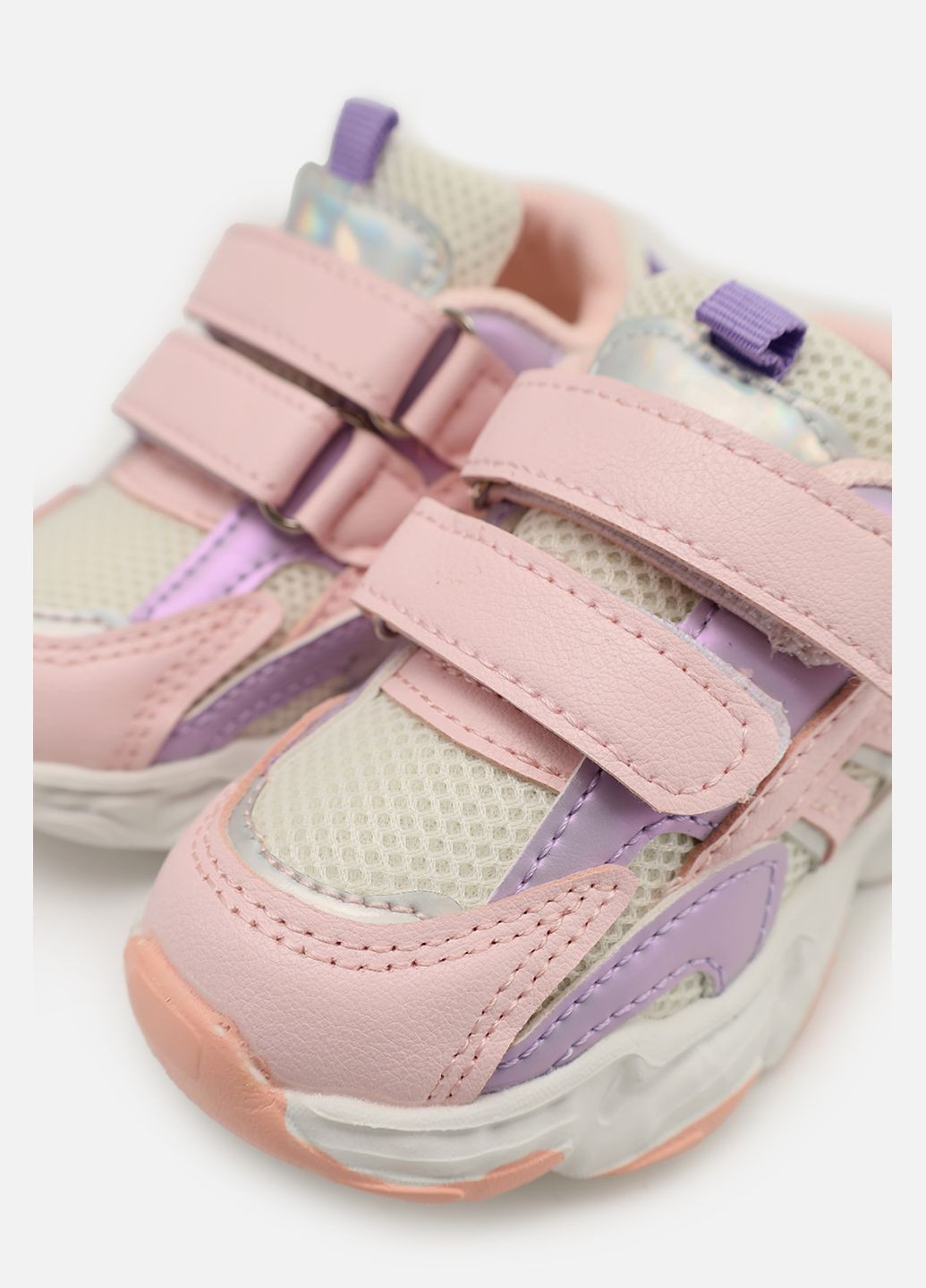 Розовые демисезонные кроссовки для девочки, на плоской подошве цвет розовый цб-00273873 Kimboo